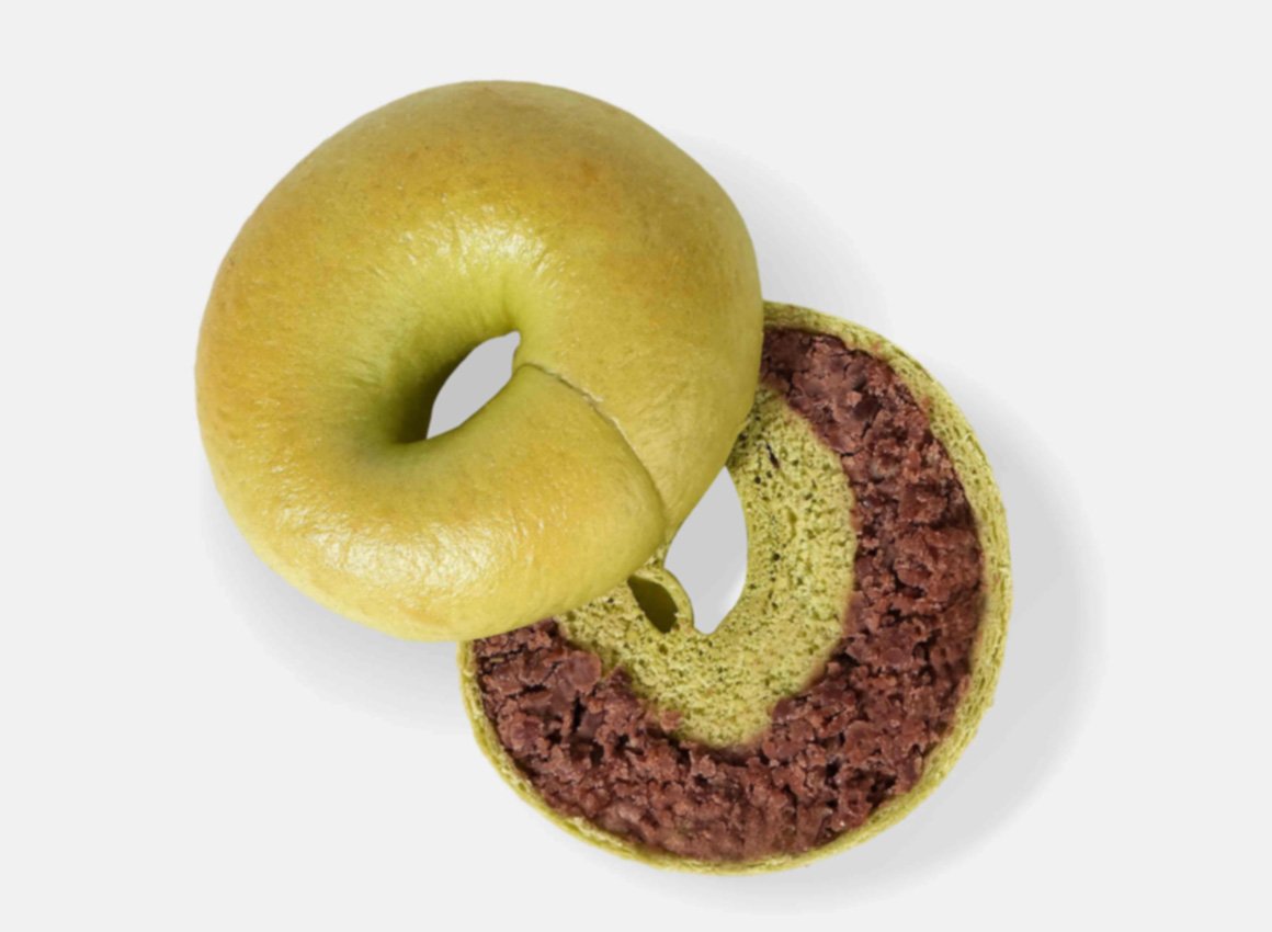 Matcha-Red-Bean-Bagel